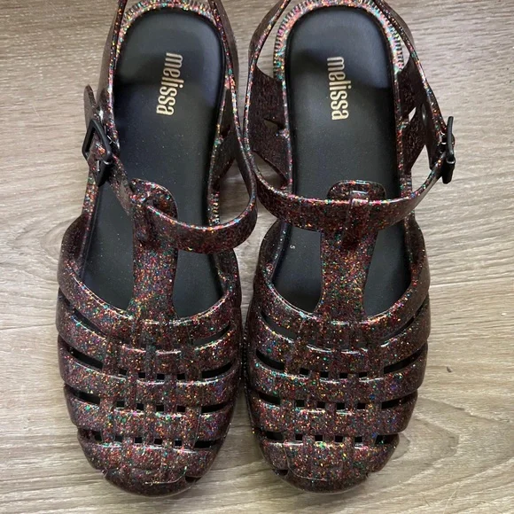 Colorful Glitter Jelly Sandals - Picture 2 of 6